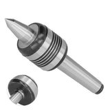 Heavy Duty Live Tailstock Center 60 Degree Rotary Morse Taper Lathe Metal Turning MT2 Rotary Live Center Shaft for Woodworking