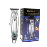 Kemei New All Metal Professional Hair Clipper Men USB Electric Cordless Hair Trimmer T-Blade carving Bald head Hair cut Machine