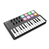 WORLDE Panda MINI 25-Key MIDI Controller Ultra-Portable USB MIDI Keyboard with 8 Colorful Backlit Trigger Pads Plug and Play