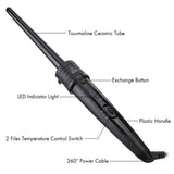 6 in 1 9-32mm Interchangeable Professional Ceramic Hair Curler Rotating Curling Iron Wand Wand Curlers Hair Care Styling Tools