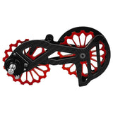 Oval Dish mtb Lightweight Carbon Fiber Bike Derailleur Pulley Wheels System Ceramic Bearing Guide Roller chainring bolts