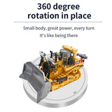1:24 9CH Multifunctional RC Crawler Bulldozer With Light Electric Engineering Truck Heavy Excavator Toy Gifts For Kids