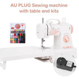 INNE Electric Sewing Machine Mini Small Portable Multifunctional Household Pedal Handmade Repair With Night Light For Beginners