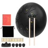 muslady 8 Notes C-key 6-inch Mini Steel Tongue Drum Hand Pan Drum Percussion Instrument with Drumsticks steel drum Kit
