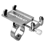 Universal Aluminum Alloy Bike Bicycle Phone Holder Racks Motorcycle Handlebar Mount Non-Slip Moblie Cell Phone Clip for Bike