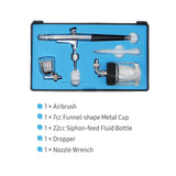 Airbrush Gun Gravity and Siphon Feed Airbrush 0.3mm Nozzle 22cc &amp; 7cc Cups for Cake Decorating Model Painting