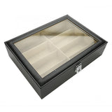 8 Grids Sunlasses Glasses Jewelry Nail Display Storage Case Glasses Storage Box Holder PU Leather Showing Shelf
