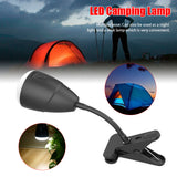Reading LED Camping Lamp Waterproof High Efficiency Courtyard Portable Night Light USB Charging Clip On Balcony Rotatable Head