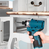 12V Cordless Electric Screwdriver Wireless Electric Impact Drill 120Nm Adjust Torque DIY Power Tool with 2000mAh Makita Battery