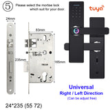 Wifi Tuya APP Electronic Door Lock Biometric Fingerprint 13.56mhz IC Card Password Mobile Phone Unlock Remotely Smart Home