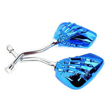 2 Pieces Full Angle Adjustment Electric Car Rearview Mirror Reversing Mirror Skull Claw Motorcycle Rearview Mirror