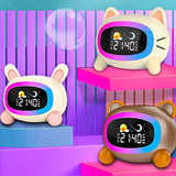 Cute Wake Alarm Clock Smart Alarm Clock With Night Light For Kids Sleep Training Clock   For Boys Girls Gifts Charging Clock