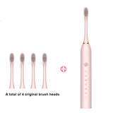 Sonic Electric Toothbrush Ultrasonic Automatic USB Rechargeable IPX7 Waterproof Whitening Teeth Tooth Brush Head Holder Adult