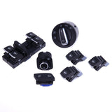 7Pcs Chrome Headlamp Window Mirror Switch Kit Fit For V W Jetta/Golf MK5 RABBIT Tiguan 3C8941431 1K0 962 125 5K0959855 5K4959857