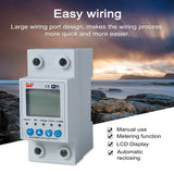 Automatic Reclosing Leakage Protector Power Adjustable Electric Source Protecting Device LCD Display with Metering Function