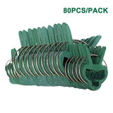 80pcs/pack Tomatoes Plants Clip Stem Support Reusable Climbing Gardening Tool Vegetables Vines Clamps Orchid Gripper Flower