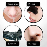100pcs Bamboo Charcoal Blackhead Remover Mask Black Dots Spots Acne Treatment Mask Nose Sticker Cleaner Pore Deep Clean Strips