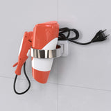 Punch-free Hairdryer Storage Rack Wall Mounted Hair Dryer Holder Shelf for Home Bathroom Dressing Room