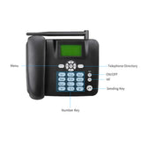 Fixed Wireless Phone 4G Desktop Telephone Support GSM 850/900/1800/1900MHZ SIM Card Cordless Phone with Antenna Radio Clock