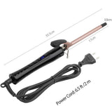 9mm Ceramic Locking Staff Hair Curler Thin Curling Iron for Short/Medium Hair Small Lockers with Gloves