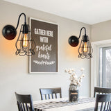 Vintage Led Wall Light Retro Loft Industrial Wall Lamp Black E27 Iron Simple lampshade Cage Guard Sconce Indoor Lighting Fixture