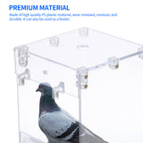 Large Bird Shower Cage Bird Bath Cage Transparent Plastic Bird Bathtub Bird Feeder with Hanging Hook and Installation Screw Knob