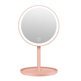 5X Makeup Mirror with 70 Light LEDs Cosmetic Mirror with Touch Dimmer Switch Battery Operated Stand for Tabletop Bathroom Travel