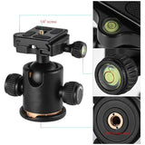 Camera Tripod Head Fluid Rotation Camera Tripods Ball Heads With Quick Release Plate For Canon MarkII III Rebel T6