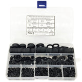 600Pcs Black Nylon Rubber Flat Washer Assortment Kit for M2 M2.5 M3 M4 M5 M6 M8 M10 M12 Plain Repair Washer Furniture Gasket Kit