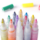 Acrylic Paint Markers Set Water-Based Art Marker Pen Fine Tip for DIY Craft Canvas Ceramic Glass Wood Stone Paper Metal Graffiti