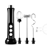 Handheld Electric Mixer Blender Milk Frother Coffee Cappuccino Mixer Tools USB Recharge Stainless Bubble Maker Whisk Portable