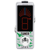 Stax Guitar Tuner Pedal High Precision Tuning Pedals for Electric Guitar and Bass Accurate ± 1 Cent Mini Size True Bypa