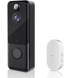 Video Doorbell Camera 1080P Wireless Door Bell With Chime, PIR Motion Detection,Night Vision, Free Cloud Storage-US Plug