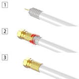 20 Pieces F Connector 7 Mm Screw On Type Coaxial Antenna Cable Coaxial Satellite Cable,BK Systems,Satellite LNB