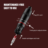 Tattoo Cartridge Machine Kit Tattoo Pen Kit Tattoo Power Supply 10PCS Tattoo Cartridge Needles Permanent Makeup Tattoo Set