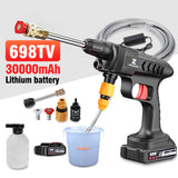 30000mah High Pressure Car Washer Water Gun Portable Pressure Washer Cordless Car Washing machine Cleaner Adjustable nozzle