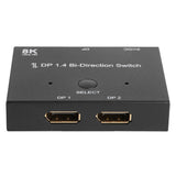 Displayport Splitter 8K/60Hz Audio Video Sync DP1.4 Bi-Direction Switch Adapter for Household Computer Accessories