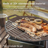 304 Stainless Steel Outdoor Camping Barbecue Grill Plate Rack Portable Furnace Bracket Gridiron Family Party Garden Cooking Tool