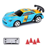2.4G 1/58 Mini RC Remote Control Racing Car with Light 2 Mode APP Control Chargable Multiplayer Together Vehicle Cola Can Box