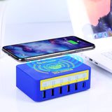 MECHANIC Charger QC 3.0 Quick Charge 5 Port Usb LCD Display Carregador Multi Phone Fast Chargeur For Iphone Portatil Cargador