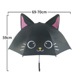 Cute Cartoon Umbrella Kids Animation Creative Long-handled 3D Ear Modeling Kids Umbrella For Children Boys Girls Free Shipping