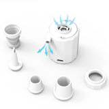 3 In 1 Air Pump Air Compressor and Lantern USB Pocket Pump Inflator Pump with 5 Nozzles for Air Mattress Vacuum Storage Bag