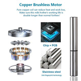 Mini Portable USB Rechargeable Electric Milk Frother Foam Maker Handheld Foamer High Speeds Drink Mixer Frothing Wand for Coffee