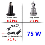 Reptile Heat Lamps Snake Tortoises Lizard Heat Lamps Pet Farm Animal Reptile Poultry Temperate Box Ceramic Heater Lamp 25W~200W
