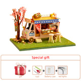 New Diy Dollhouse Kit Wood Little House Miniature Building For Adult Baking Cake Room Kids Toys Doll House Furniture Accessories