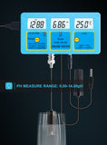 PH117M Digital PH EC CF TDS Temp Meter Water Quality Tester 5-in-1 Multifunction Smart Monitor Analysis Control EU Plug 220V