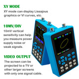 DSO2512G 2.8 Inch Handheld Digital Oscilloscope 120M Bandwidth Dual Channel Oscilloscope Signal Generator XY Mode 500M Sampling