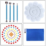 20PC Mandala Dotting Pen Tools Set Mandala Stencil Ball Stylus Paint Tray Nail Art Painting Rocks Dot Kit Craft Coloring Drawing