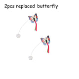 Cat Toys Funny Exercise Electric Flutter Rotating Kitten Toys Cat Chasing Teaser Interactive Flutter Bug Cat Butterfly Toy