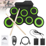Electronic Drums  Portable Electronic Digital USB 7 Pads Roll up Drum Set Silicone Electric Drum Kit with Drumsticks and Sustain